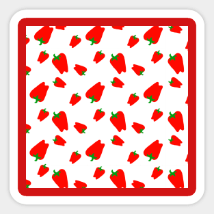 Kawaii Red Bell Peppers Sticker